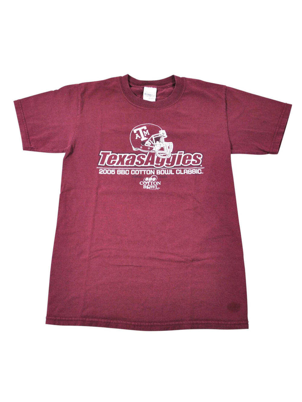 Vintage Texas Aggies 2005 Cotton Bowl NCAA Football Maroon Shirt Size Small